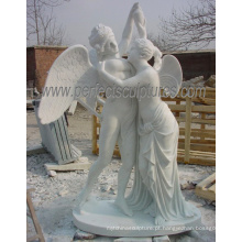 Estátua de pedra mármore escultura escultura anjo para decoração de jardim (sy-x1350)